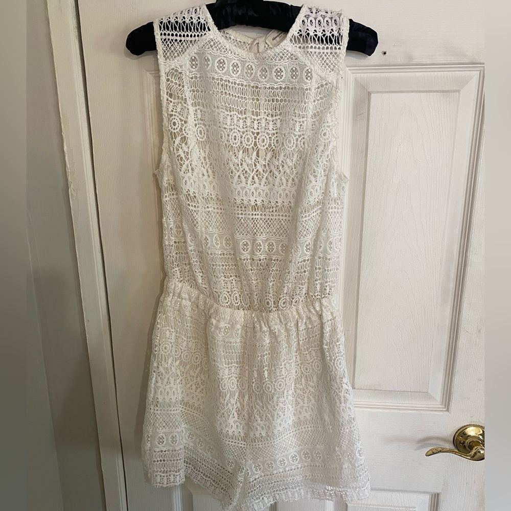 Abercrombie White lace Romper